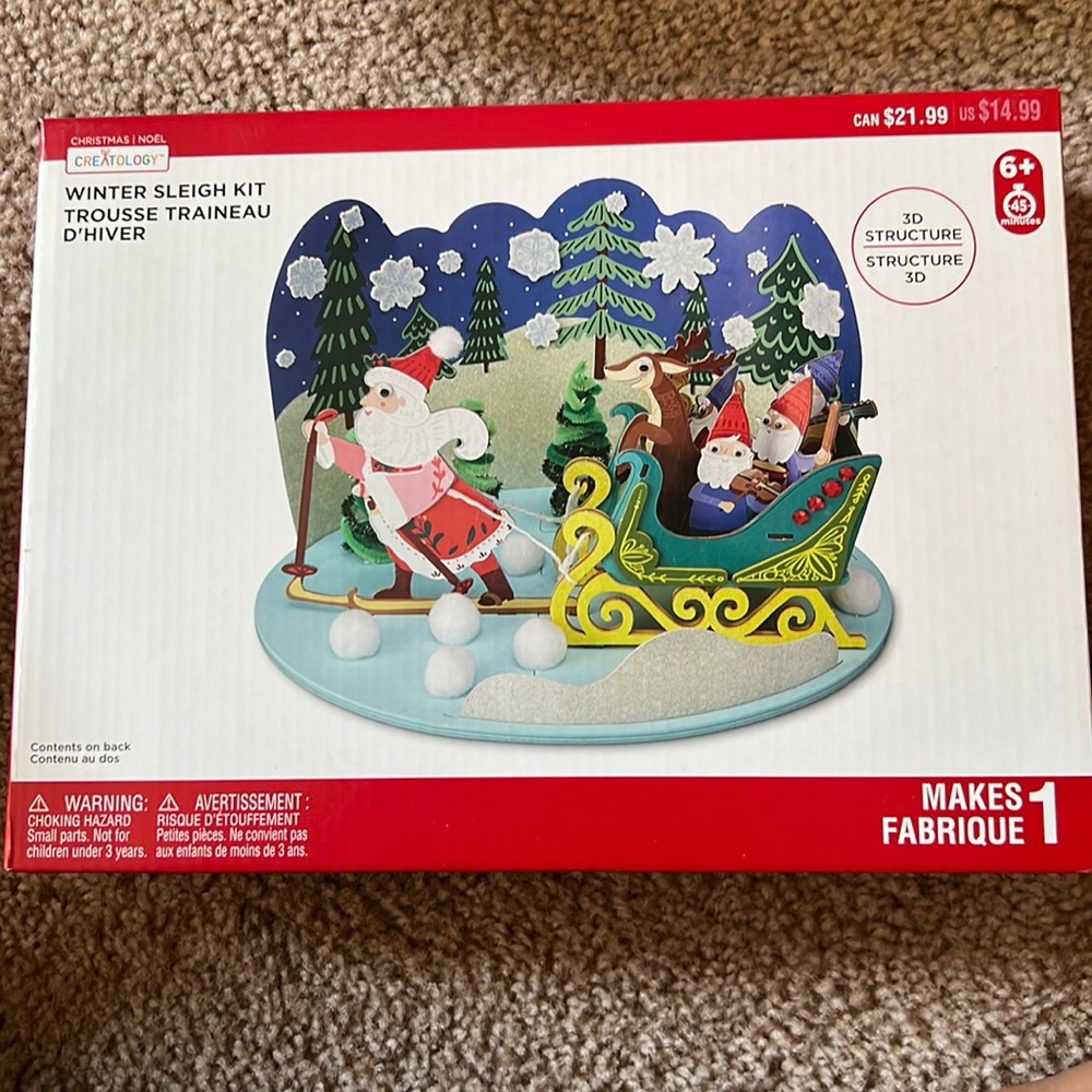 Creatology Christmas winter Sleigh Kit 3D structure